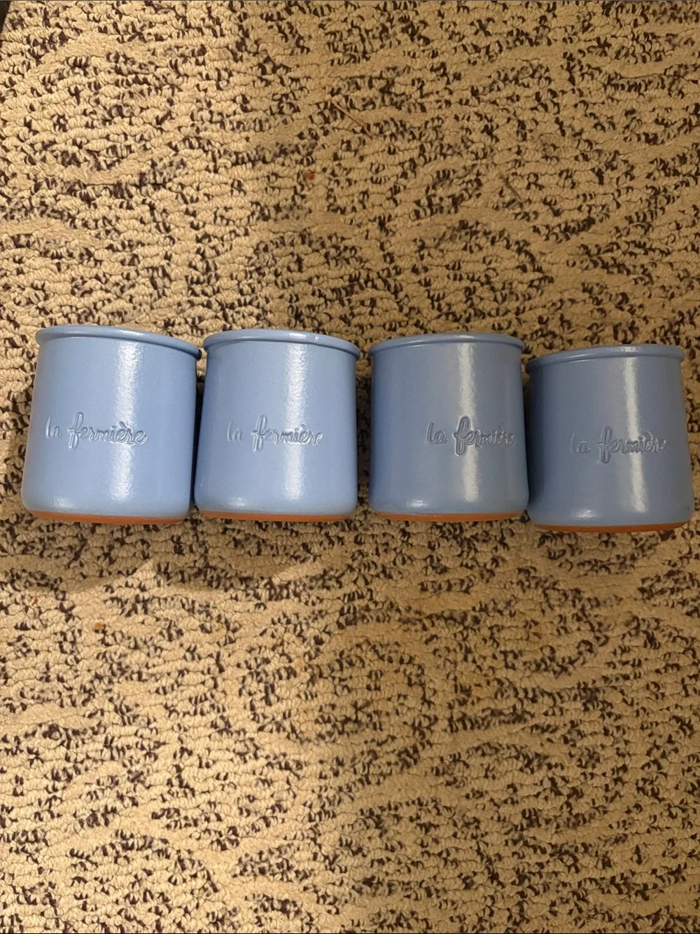 Blue Ceramic La Fermière Ramekins - Set of 4
